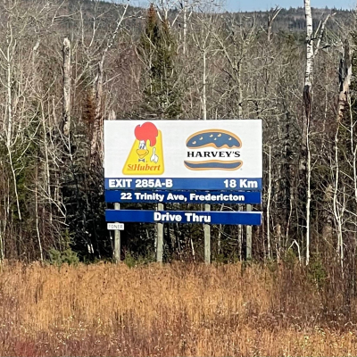 Route 2 - Fredericton - Highway Signage #500