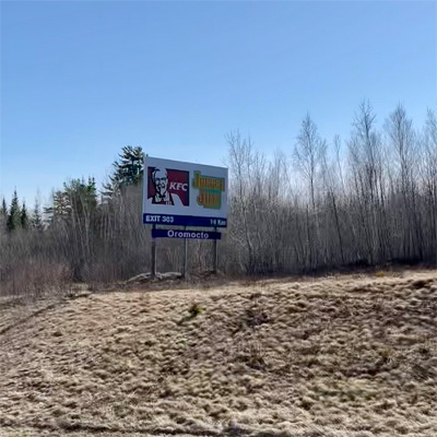 Route 2 - Fredericton - Highway Signage #504